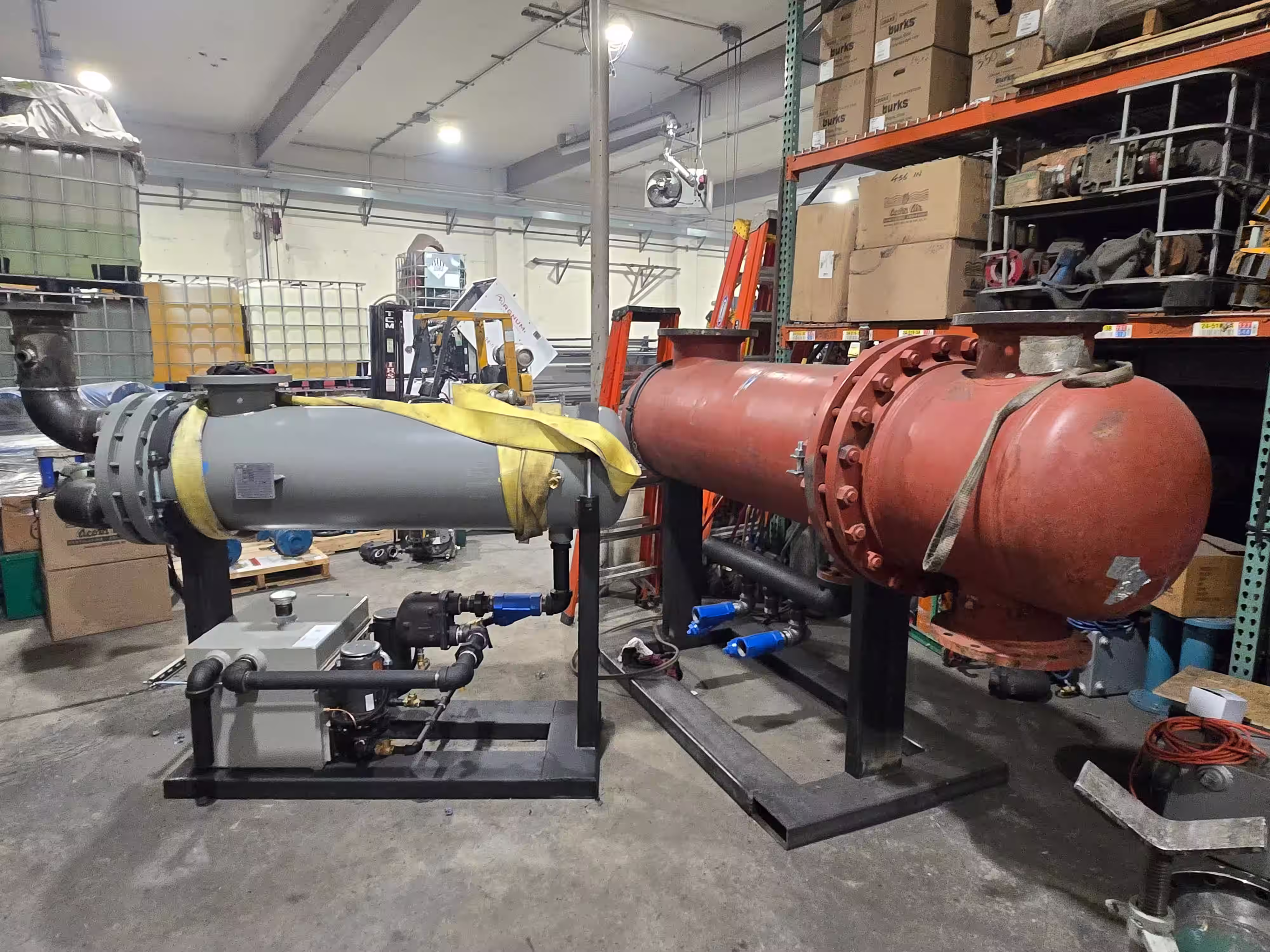 Boiler rental system for industrial heating applications